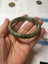 Load image into Gallery viewer, 56.4mm Certified Type A 100% Natural dark green gray black brown jadeite Jade bangle PD171-6299
