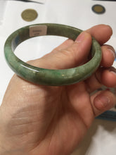 Load image into Gallery viewer, 56.4mm Certified Type A 100% Natural dark green gray black brown jadeite Jade bangle PD171-6299
