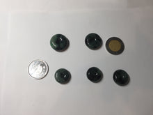 Load image into Gallery viewer, Type A 100% Natural dark green black Jadeite Safety Guardian Button donuts pendant PD187
