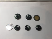 Load image into Gallery viewer, Type A 100% Natural dark green black Jadeite Safety Guardian Button donuts pendant PD187
