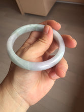 Load image into Gallery viewer, 59.1mm Certified Type A 100% Natura light green white purple slim Jadeite bangle X158-3832
