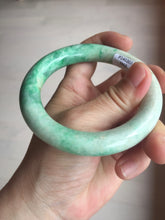 Load image into Gallery viewer, 56.5mm certified 100% natural sunny green yellow chubby jadeite jade bangle AS89-7058
