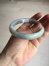 Load image into Gallery viewer, 59mm Certified Type A 100% Natural green gray black(Wuji, 淡乌鸡) Jadeite Jade bangle BQ55-6886
