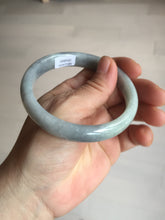 Load image into Gallery viewer, 59mm Certified Type A 100% Natural green gray black(Wuji, 淡乌鸡) Jadeite Jade bangle BQ55-6886
