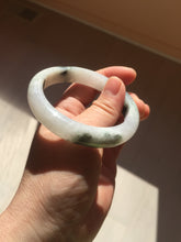 Load image into Gallery viewer, 53.8mm certificated Type A 100% Natural light green/white jadeite jade bangle BK100-2343
