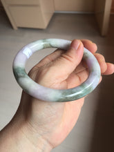 Load image into Gallery viewer, 58.8mm Certified Type A 100% Natural earthy brown green purple yellow jadeite Jade bangle  PB162-1102
