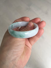 Load image into Gallery viewer, 53mm certified Type A 100% Natural sunny green light purple thin Jadeite Jade bangle AY95-1342
