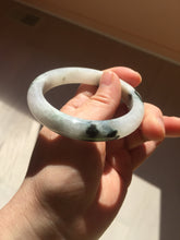 Load image into Gallery viewer, 53.8mm certificated Type A 100% Natural light green/white jadeite jade bangle BK100-2343

