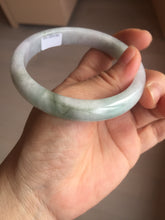 Load image into Gallery viewer, 61.5mm Certified Type A 100% Natura light green white purple Jadeite bangle X159-3830
