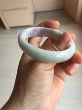 Load image into Gallery viewer, 50mm certified Type A 100% Natural light green purple yellow oval Jadeite Jade bangle BQ54-8192
