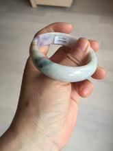 Load image into Gallery viewer, 50mm certified Type A 100% Natural light green purple yellow oval Jadeite Jade bangle BQ54-8192
