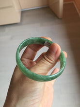 Load image into Gallery viewer, 52.8mm certified 100% natural Type A forest green dark green jadeite jade bangle BP15-8593
