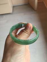 Load image into Gallery viewer, 52.8mm certified 100% natural Type A forest green dark green jadeite jade bangle BP15-8593
