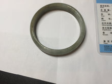 Load image into Gallery viewer, 60.2mm Certified Type A 100% Natural dark green gray black jadeite Jade bangle PD173-6298
