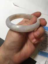 Load image into Gallery viewer, 55.6mm certified 100% natural Type A light purple red white jadeite jade bangle BP103-2680
