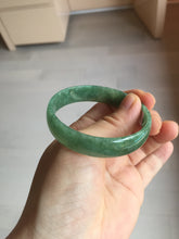 Load image into Gallery viewer, 52.8mm certified 100% natural Type A forest green dark green jadeite jade bangle BP15-8593
