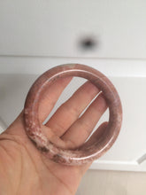 Load image into Gallery viewer, 58.9mm 100% natural Etruscan earth red round cut rose stone (Rhodonite)bangle XY76
