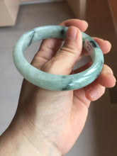 Load image into Gallery viewer, 59mm Certified Type A 100% Natural icy watery light green dark green Jadeite Jade bangle BP37-8908
