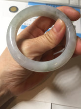 Load image into Gallery viewer, 53.5mm certified 100% natural Type A icy water sunny green/gray/black jadeite jade bangle BP158-5028
