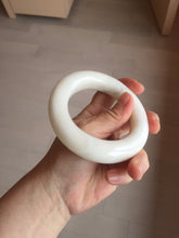 Load image into Gallery viewer, 55.3mm certified 100% Natural White/beige chubby Hetian nephrite Jade bangle HE83-6313
