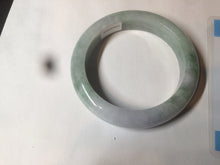 Load image into Gallery viewer, 57.5mm certified 100% natural type A light green/purple chubby jadeite jade bangle BF29-4028
