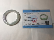 Load image into Gallery viewer, 53.8mm certified 100% natural Type A icy water light green/pule/brown/gray(FU LU SHOU) jadeite jade bangle BP159-5038
