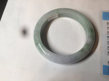 Load image into Gallery viewer, 57.5mm certified 100% natural type A light green/purple chubby jadeite jade bangle BF29-4028
