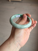 Load image into Gallery viewer, 56mm Certified Type A 100% Natural sunny green gray Jadeite Jade bangle BK131-4417
