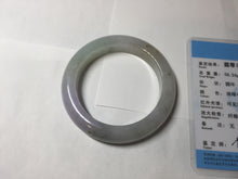 Load image into Gallery viewer, 53.8mm certified 100% natural Type A icy water light green/pule/brown/gray(FU LU SHOU) jadeite jade bangle BP159-5038
