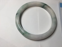 Load image into Gallery viewer, 75mm certified Type A 100% Natural light green purple red with green floating flowers plus size Jadeite Jade bangle AY97-9628
