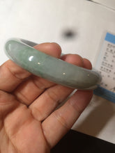 Load image into Gallery viewer, 57.5mm certified 100% natural type A light green/purple chubby jadeite jade bangle BF29-4028
