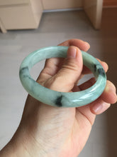 Load image into Gallery viewer, 59mm Certified Type A 100% Natural icy watery light green dark green Jadeite Jade bangle BP37-8908
