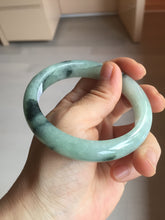 Load image into Gallery viewer, 59mm Certified Type A 100% Natural icy watery light green dark green Jadeite Jade bangle BP37-8908
