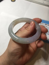 Load image into Gallery viewer, 53.8mm certified 100% natural Type A icy water light green/pule/brown/gray(FU LU SHOU) jadeite jade bangle BP159-5038
