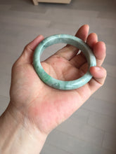 Load image into Gallery viewer, 56mm Certified Type A 100% Natural sunny green gray Jadeite Jade bangle BK131-4417
