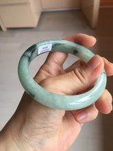 Load image into Gallery viewer, 59mm Certified Type A 100% Natural icy watery light green dark green Jadeite Jade bangle BP37-8908
