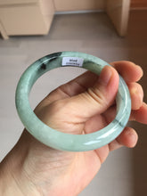 Load image into Gallery viewer, 59mm Certified Type A 100% Natural icy watery light green dark green Jadeite Jade bangle BP37-8908
