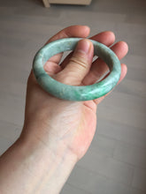 Load image into Gallery viewer, 56mm Certified Type A 100% Natural sunny green gray Jadeite Jade bangle BK131-4417
