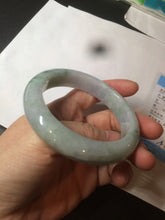 Load image into Gallery viewer, 57.5mm certified 100% natural type A light green/purple chubby jadeite jade bangle BF29-4028
