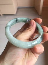 Load image into Gallery viewer, 59mm Certified Type A 100% Natural icy watery light green dark green Jadeite Jade bangle BP37-8908
