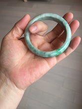 Load image into Gallery viewer, 56mm Certified Type A 100% Natural sunny green gray Jadeite Jade bangle BK131-4417
