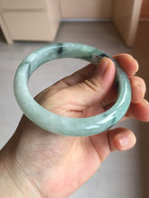 Load image into Gallery viewer, 59mm Certified Type A 100% Natural icy watery light green dark green Jadeite Jade bangle BP37-8908
