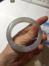 Load image into Gallery viewer, 53.8mm certified 100% natural Type A icy water light green/pule/brown/gray(FU LU SHOU) jadeite jade bangle BP159-5038
