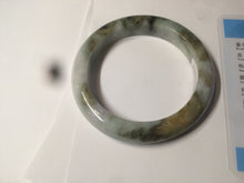 Load image into Gallery viewer, 55.3mm certified Type A 100% Natural dark green/purple/yellow Jadeite Jade bangle AZ41-4099
