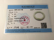 Load image into Gallery viewer, 55.7mm Certified 100% natural Type A light green/purple/yellow (FU LU SHOU) jadeite jade bangle AM80-5347
