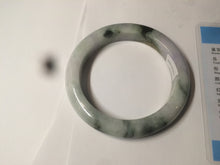 Load image into Gallery viewer, 55.3mm certified Type A 100% Natural dark green/purple/yellow Jadeite Jade bangle AZ41-4099
