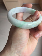 Load image into Gallery viewer, 57mm certified 100% natural sunny green/purple/yellow/white(FU LU SHOU) jadeite jade bangle AS85-7082
