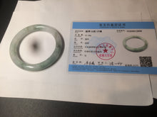 Load image into Gallery viewer, 59.4mm Certified Type A 100% Natural green round cut Jadeite Jade bangle AZ126-2806
