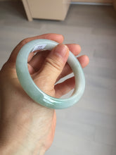 Load image into Gallery viewer, 54.8mm certified type A 100% Natural icy watery green/white jadeite jade bangle BP35-8906
