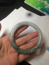 Load image into Gallery viewer, 59.4mm Certified Type A 100% Natural green round cut Jadeite Jade bangle AZ126-2806
